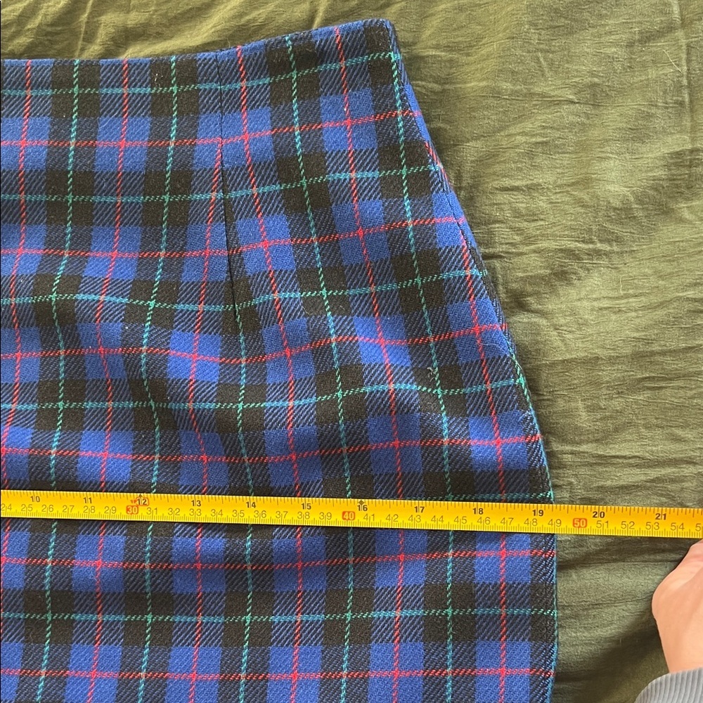 Vintage Talbots Navy and Black Checkered Pencil Skirt - Picture 10 of 11